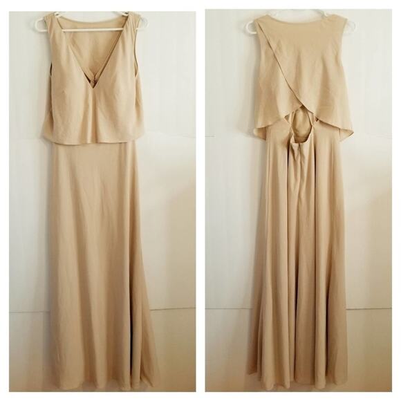 Jenny Yoo Clermont Bridesmaid Dress in Soft Blush size 10 - Picture 2 of 9